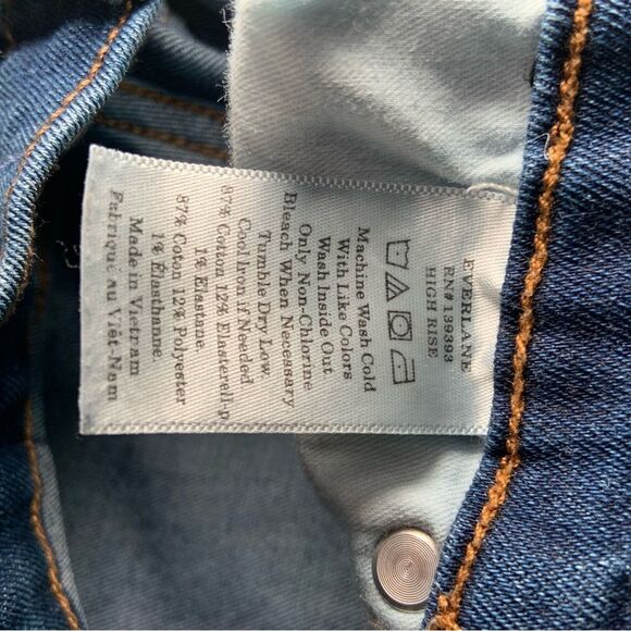 Sz 25 Everlane High Rise Blue Jeans - Picture 9 of 10